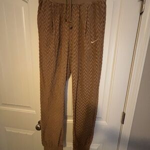 Nike Tan Herringbone Joggers